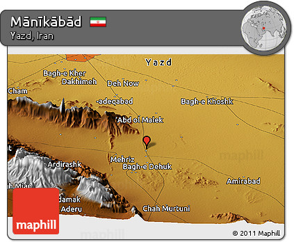 Physical Panoramic Map of Mānīkābād