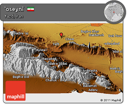 Physical Panoramic Map of 'oseynī