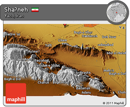 Physical Panoramic Map of Shaḩneh