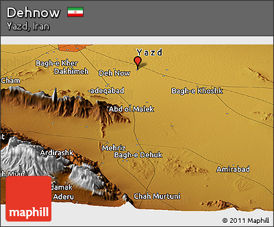 Physical Panoramic Map of Dehnow