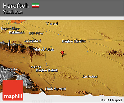 Physical Panoramic Map of Harofteh