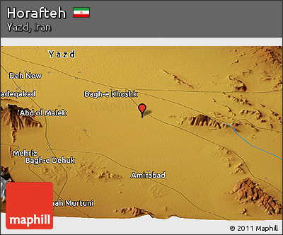 Physical Panoramic Map of Horafteh