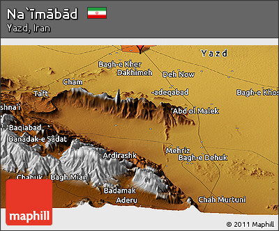 Physical Panoramic Map of Na`īmābād