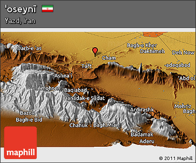 Physical Panoramic Map of 'oseynī