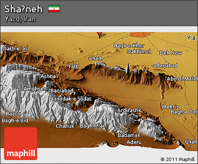 Physical Panoramic Map of Shaḩneh