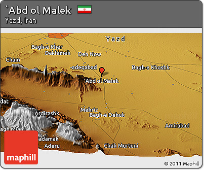 Physical Panoramic Map of `Abd Ol Malek