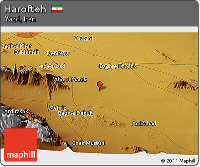 Physical Panoramic Map of Harofteh