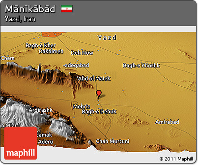 Physical Panoramic Map of Mānīkābād
