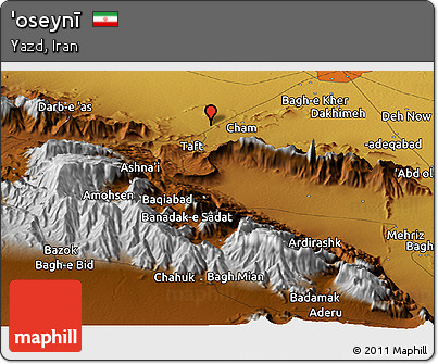 Physical Panoramic Map of 'oseynī