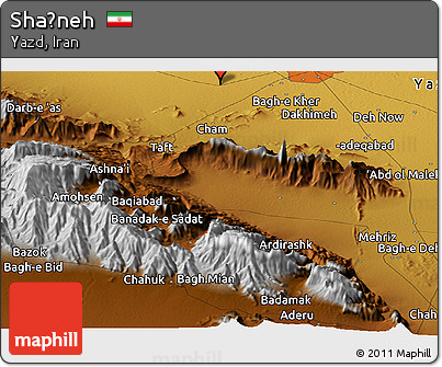 Physical Panoramic Map of Shaḩneh