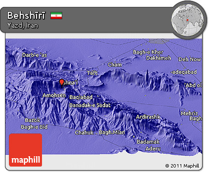 Political Panoramic Map of Behshīrī