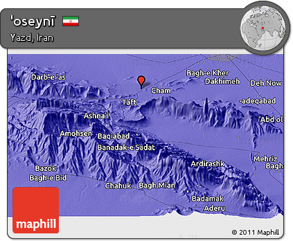 Political Panoramic Map of 'oseynī