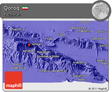 Political Panoramic Map of Qoroq