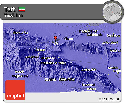 Political Panoramic Map of Taft