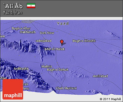 Political Panoramic Map of `Alī Āb
