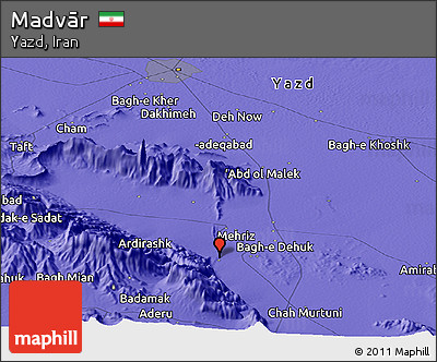 Political Panoramic Map of Madvār