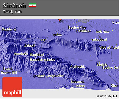 Political Panoramic Map of Shaḩneh