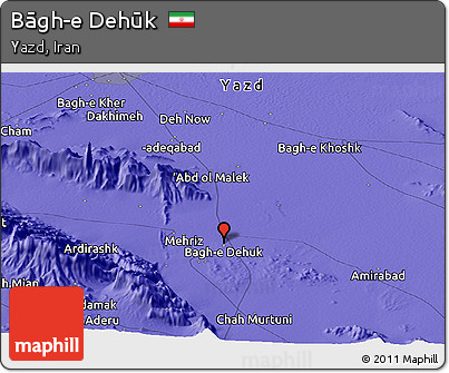 Political Panoramic Map of Bāgh-e Dehūk