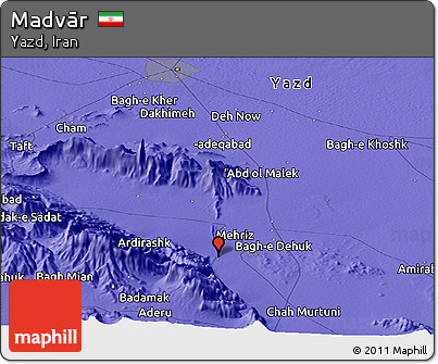 Political Panoramic Map of Madvār