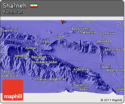 Political Panoramic Map of Shaḩneh