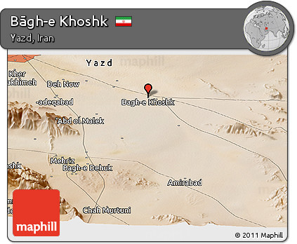 Satellite Panoramic Map of Bāgh-e Khoshk