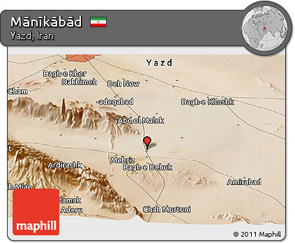 Satellite Panoramic Map of Mānīkābād