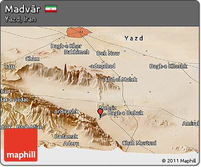 Satellite Panoramic Map of Madvār