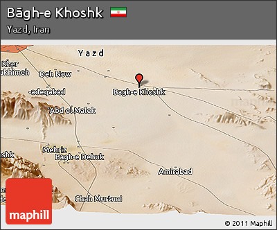 Satellite Panoramic Map of Bāgh-e Khoshk