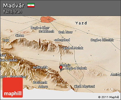 Satellite Panoramic Map of Madvār