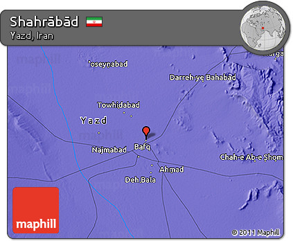 Political 3D Map of Shahrābād