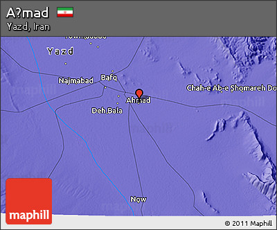 Political 3D Map of Aḩmad