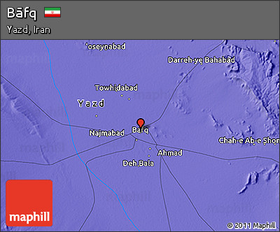 Political 3D Map of Bāfq