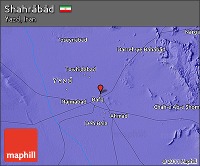 Political 3D Map of Shahrābād