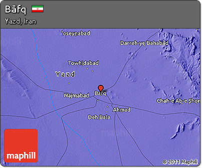 Political 3D Map of Bāfq