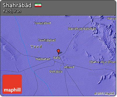 Political 3D Map of Shahrābād