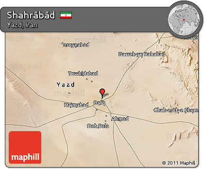 Satellite 3D Map of Shahrābād