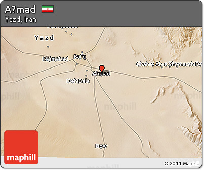 Satellite 3D Map of Aḩmad