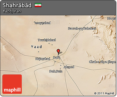 Satellite 3D Map of Shahrābād