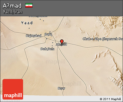 Satellite 3D Map of Aḩmad