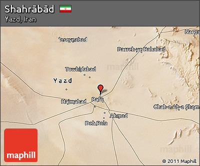 Satellite 3D Map of Shahrābād