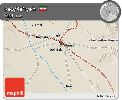 Shaded Relief 3D Map of Re3/4ā'īyeh