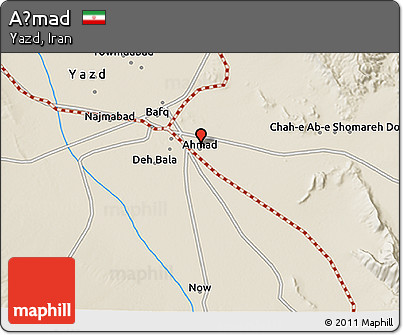 Shaded Relief 3D Map of Aḩmad