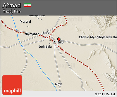 Shaded Relief 3D Map of Aḩmad