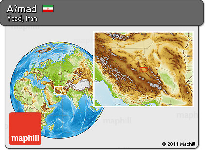 Physical Location Map of Aḩmad
