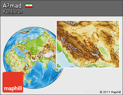 Physical Location Map of Aḩmad