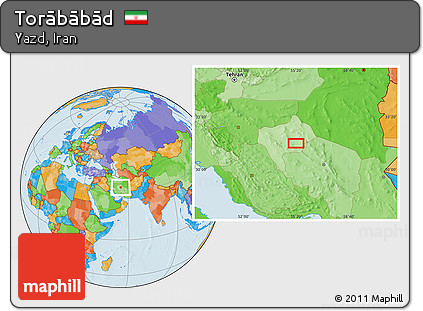 Political Location Map of Torābābād