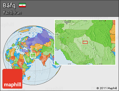 Political Location Map of Bāfq