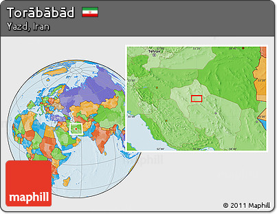 Political Location Map of Torābābād