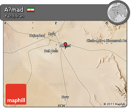 Satellite Map of Aḩmad