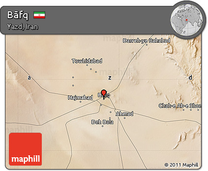 Satellite Map of Bāfq